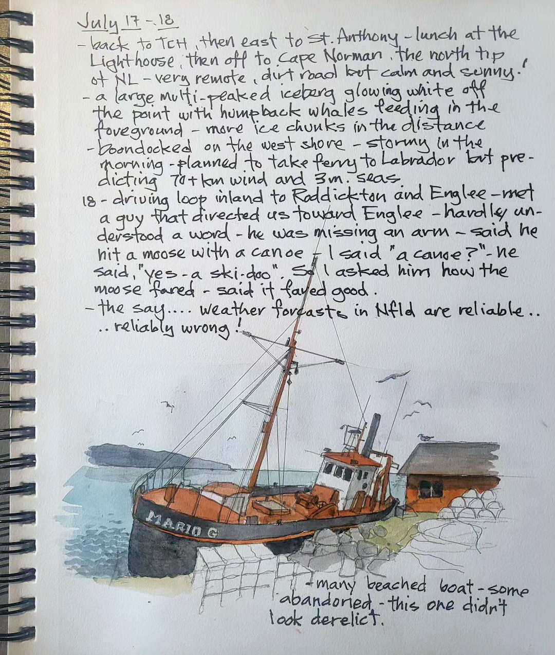 Beached Boat — Great Northern Peninsula, Newfoundland — Karl Willms