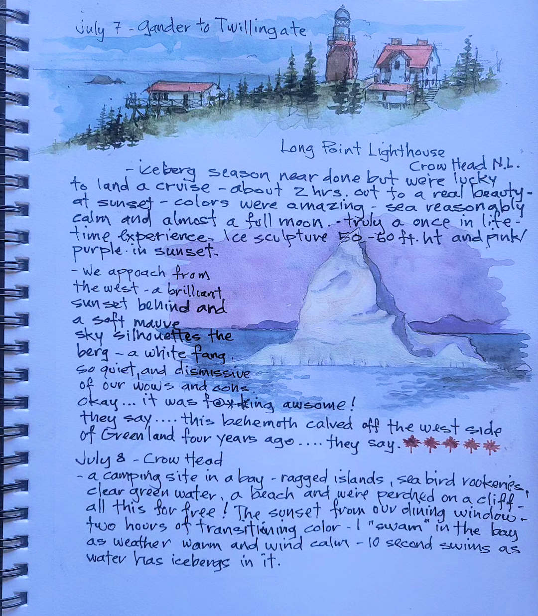 Long Point Lighthouse, Iceberg — Crow Head, Newfoundland — Karl Willms