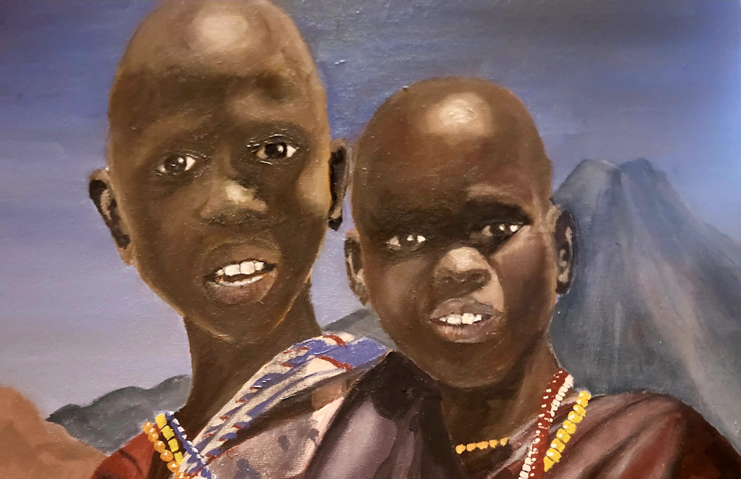 Maasai Sisters and Ol Doinyo Lengai — Lake Natron, Tanzania —  Karl Willms